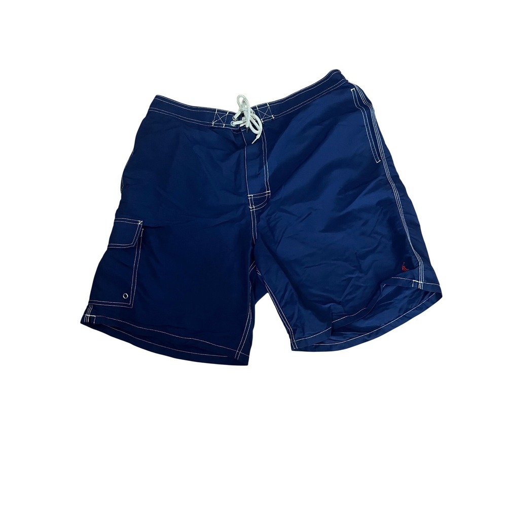Polo Ralph Lauren Mens Navy‎ Blue Cargo Swim Trunks Board Shorts XL Pony Logo